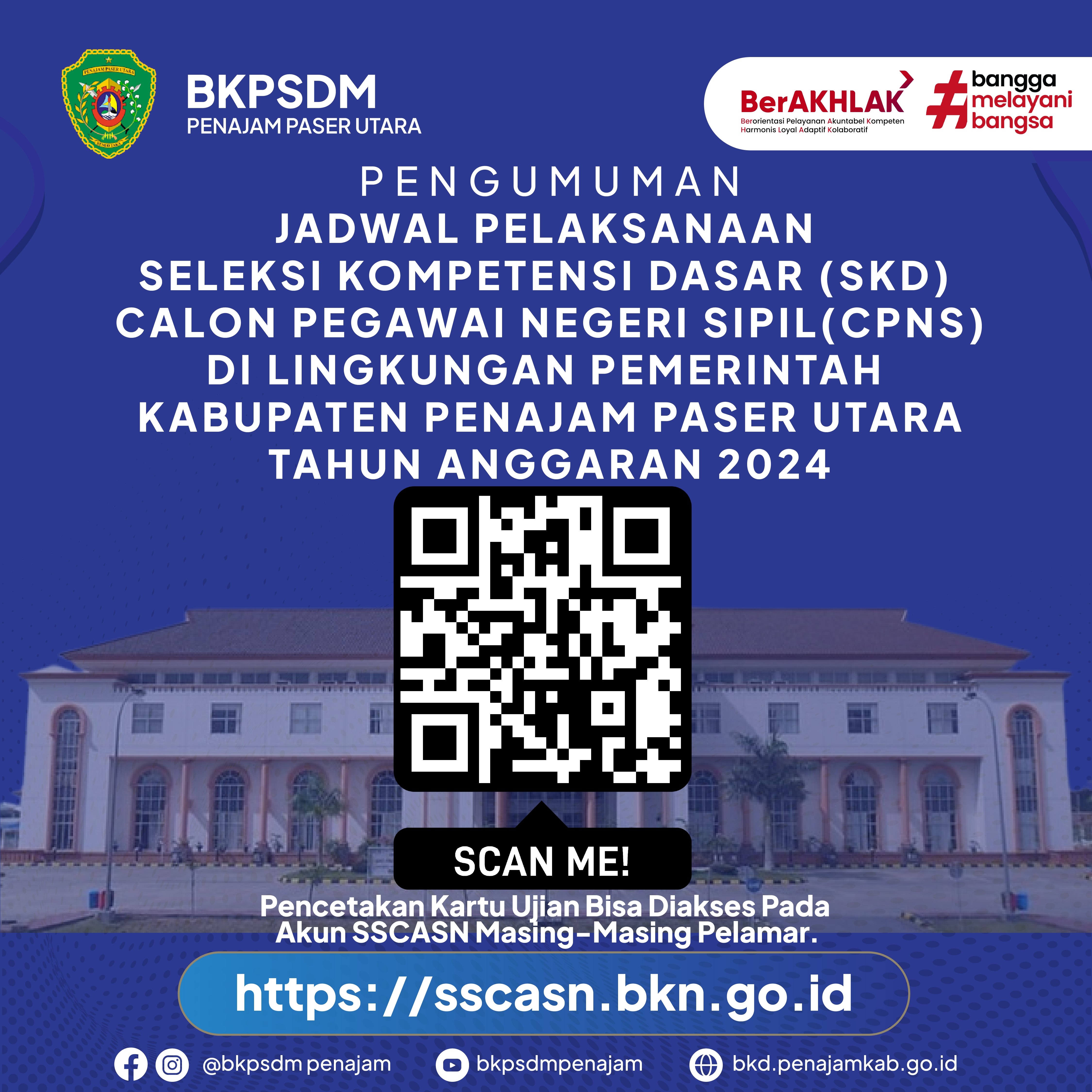 Pelaksanaan Seleksi SKD CPNS di Lingkungan Pemerintah Kabupaten Penajam Paser Utara TA.2024